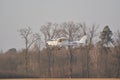 Small Cessna plane landing