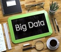 Small Chalkboard with Big Data. 3D. Royalty Free Stock Photo