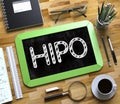 Small Chalkboard with HIPO. 3D. Royalty Free Stock Photo