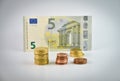 Small change euro money Royalty Free Stock Photo