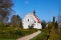 Small chapel and a cemetery Royalty Free Stock Photo