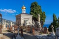 Small chapel on cemetery in Menton, France. Royalty Free Stock Photo