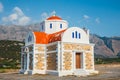 Small chapel on the coast near Pacheia Ammos on Crete Royalty Free Stock Photo