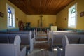 Small chapel interior in texas Royalty Free Stock Photo