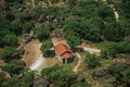 Small chapel made of stone amidst trees near Monsanto