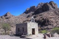 Small chapel, Mexican mountains, Baja. Royalty Free Stock Photo