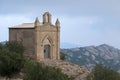 Small chapel and mountain near the monastery of Montserrat in Ca