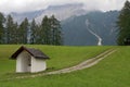 Small chapel in mountains Royalty Free Stock Photo