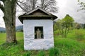 Old roadside small chapel in Skwirtne village, Low Beskids Beskid Niski, Poland Royalty Free Stock Photo