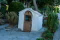 Small chapel of St. Petersburg Nicholas on the street of the seaside resort town of Pomorie.