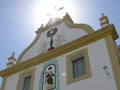 Small chapel under strong sun of northeastern Brazil Royalty Free Stock Photo