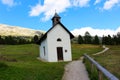 Small chapel in a village of the Dolomites Royalty Free Stock Photo