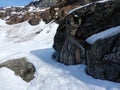 Small chappel in a rock in valleyunder gross venediger