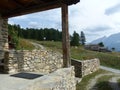 Small village in the mountains of Val di Suza in Italy. Royalty Free Stock Photo