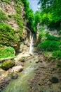 The Small Chegem waterfall making its way Royalty Free Stock Photo