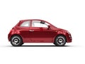 Small Cherry Red Metallic Economy Car - Side View Royalty Free Stock Photo