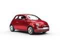 Small Cherry Red Metallic Economy Car Royalty Free Stock Photo