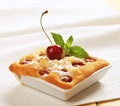 Small cherry sponge cake Royalty Free Stock Photo