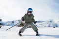 Small child skiing Royalty Free Stock Photo