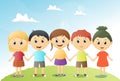 Small children holding hands Royalty Free Stock Photo