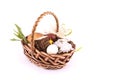 Small children`s Easter basket meal for sanctify, Ukraine Royalty Free Stock Photo