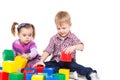 Small children sit on a floor Royalty Free Stock Photo