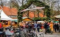 Small Christmas Market in Muenster is one of five distinct markets scattered across the Altstadt, Germany