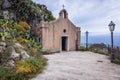 Small church in Castelmola, Sicily in Italy Royalty Free Stock Photo