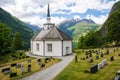 Small chapel and a graveyard. Geiranger - Norway