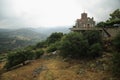 A small church on a hilltop on the island of Crete Royalty Free Stock Photo