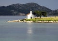 Small church on island