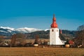 Small church in mountains valley of Low Tatras, Slovakia Royalty Free Stock Photo