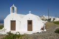 Small church near Pyrgos, Santorini, Greece. Royalty Free Stock Photo