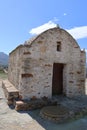 Small church at the Demeter Temple of Sangri on the Cyclades island of Naxos-Greece Royalty Free Stock Photo