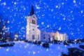 Small church in swedish village