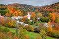 Small church in Topsham village in Vermont Royalty Free Stock Photo