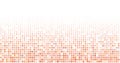 Small circles halftone pattern trendy peach fuzz color background banner, flier, invitation card