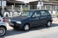 Small city car Kia Pride parked on the street of Palma, Spain