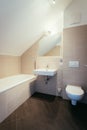 Small clean modern bathroom in an apartment