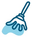 Small cleaning mop, icon