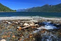 Kootenay Lake with Fletcher Beach Provincial Park and Purcell Mountains near Kaslo, British Columbia Royalty Free Stock Photo