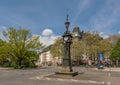 Small clock tower at the Friedberger-Anlage, downtown, Frankfurt, Germany