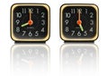 Small clocks showing 8 to 5 Royalty Free Stock Photo