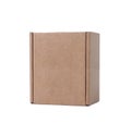 Small closed cardboard isolated