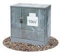 Small closed steel box with electrical equipments isolated