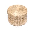 Small closed wicker box Royalty Free Stock Photo