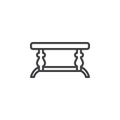 Small coffee table line icon