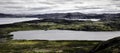Small cold lake on polar rocky tundra of Teriberka, Kola Peninsula