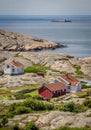 Small collection of fishermen's houses in BohuslÃÂ¤n, Sweden