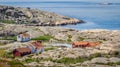 Small collection of fishermen's houses in BohuslÃÂ¤n, Sweden